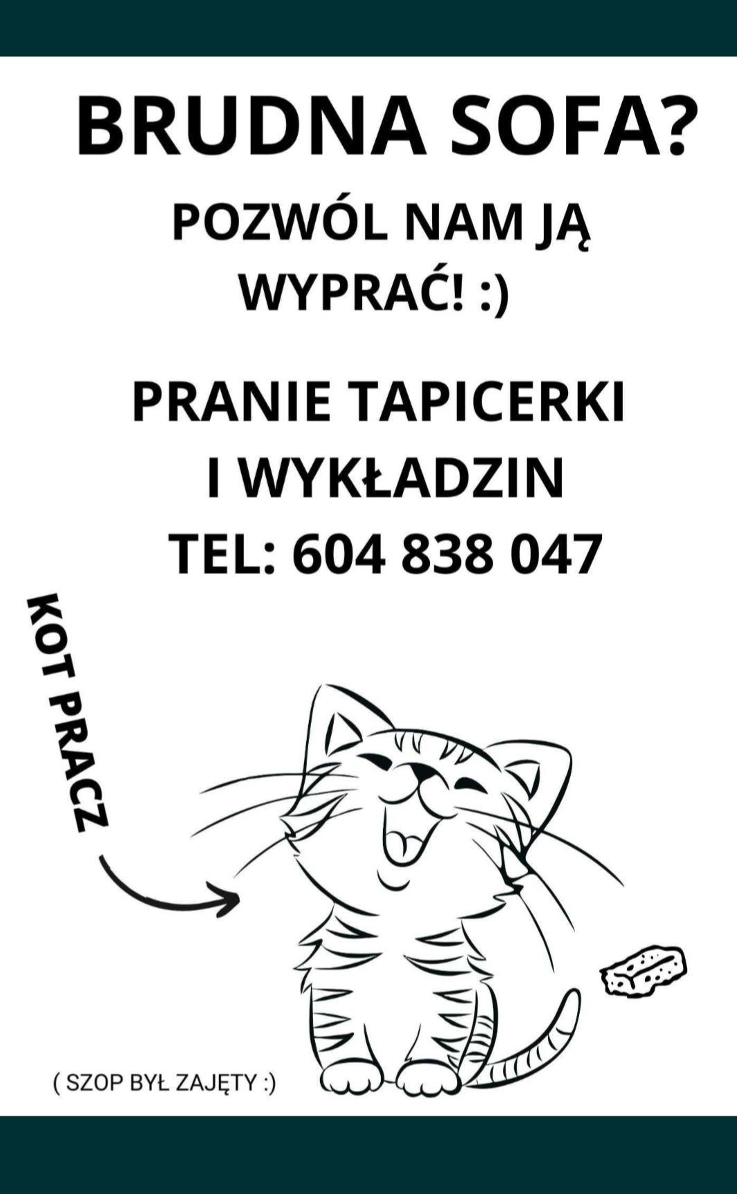 Pranie tapicerki Miechów KOT PRACZ Słomniki Wieliczka AUTO od 220zł
