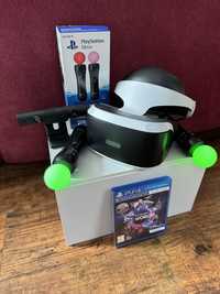 PS VR1 стан 10/10 + два PS Move, камера, гра PlayStation VR Worlds