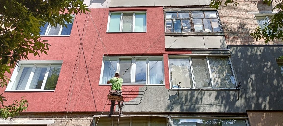 Наружное утепление.(ВЫСОТНЫЕ РАБОТЫ).