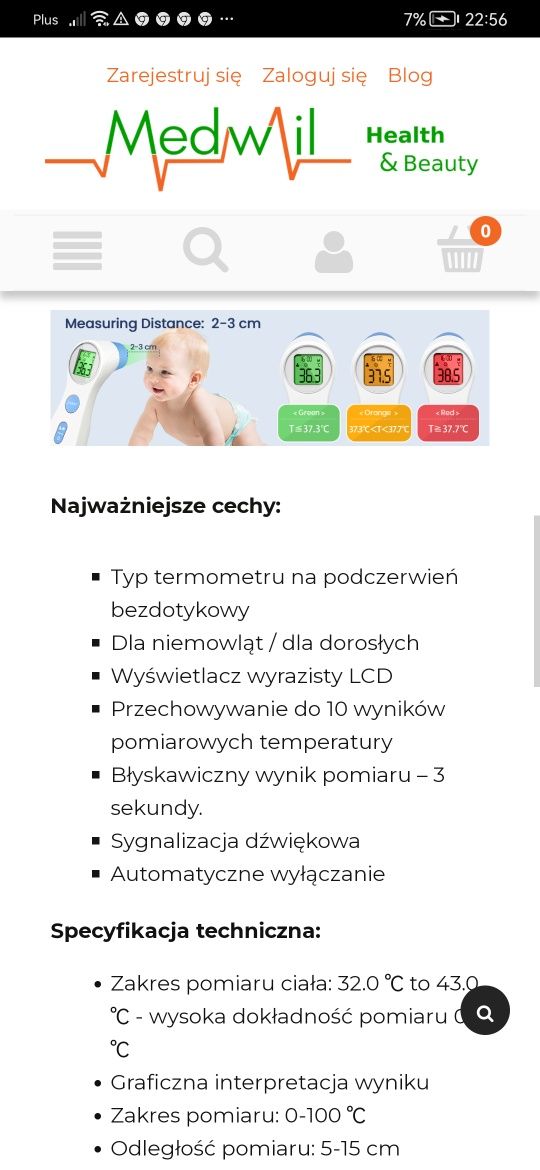 Termometr Braun do dzieci oraz dorosłych na podczerwien