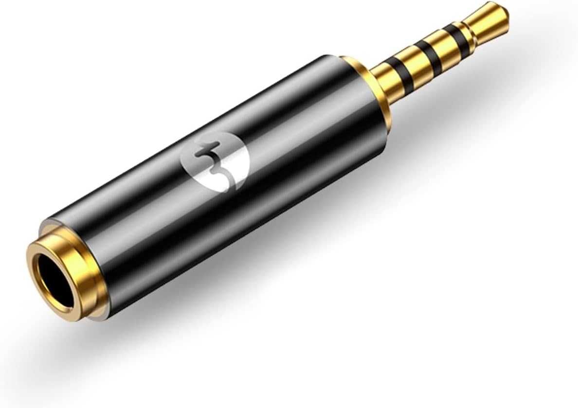 adapter audio 2,5 mm wtyczka na gniazdo 3,5 mm, adapter do słuchawek