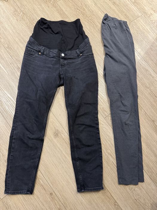 Spodnie +leginsy ciążowe H&M Mama S/M