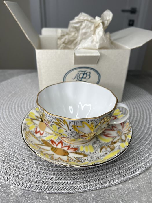Чайная пара ЛФЗ золотые ромашки