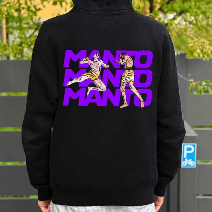 Худи черное MANTO » Strike » Манто Кофта » BIG Logo Принт » С-ХЛ