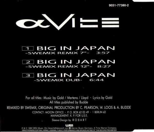 Alphaville – Big In Japan Swemix Remix CD