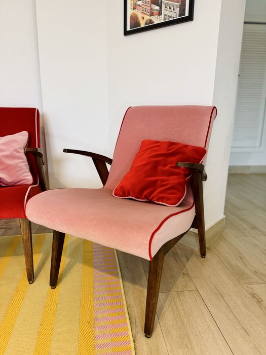 fotele retro PRL  - po renowacji Model 300-123 M. Puchała