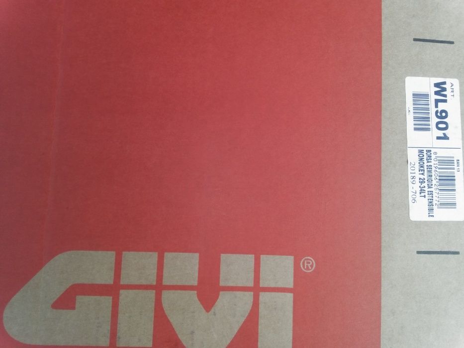 WL901 GIVI kufer/torba centralna poszerzana 19L / 34L NOWOŚĆ monokey