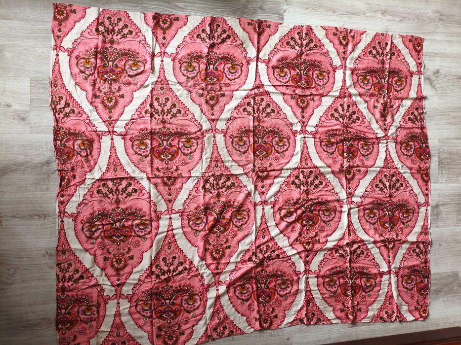 Obrus wzorzysty Satyna 100%bawełna PRL 154x126cm
