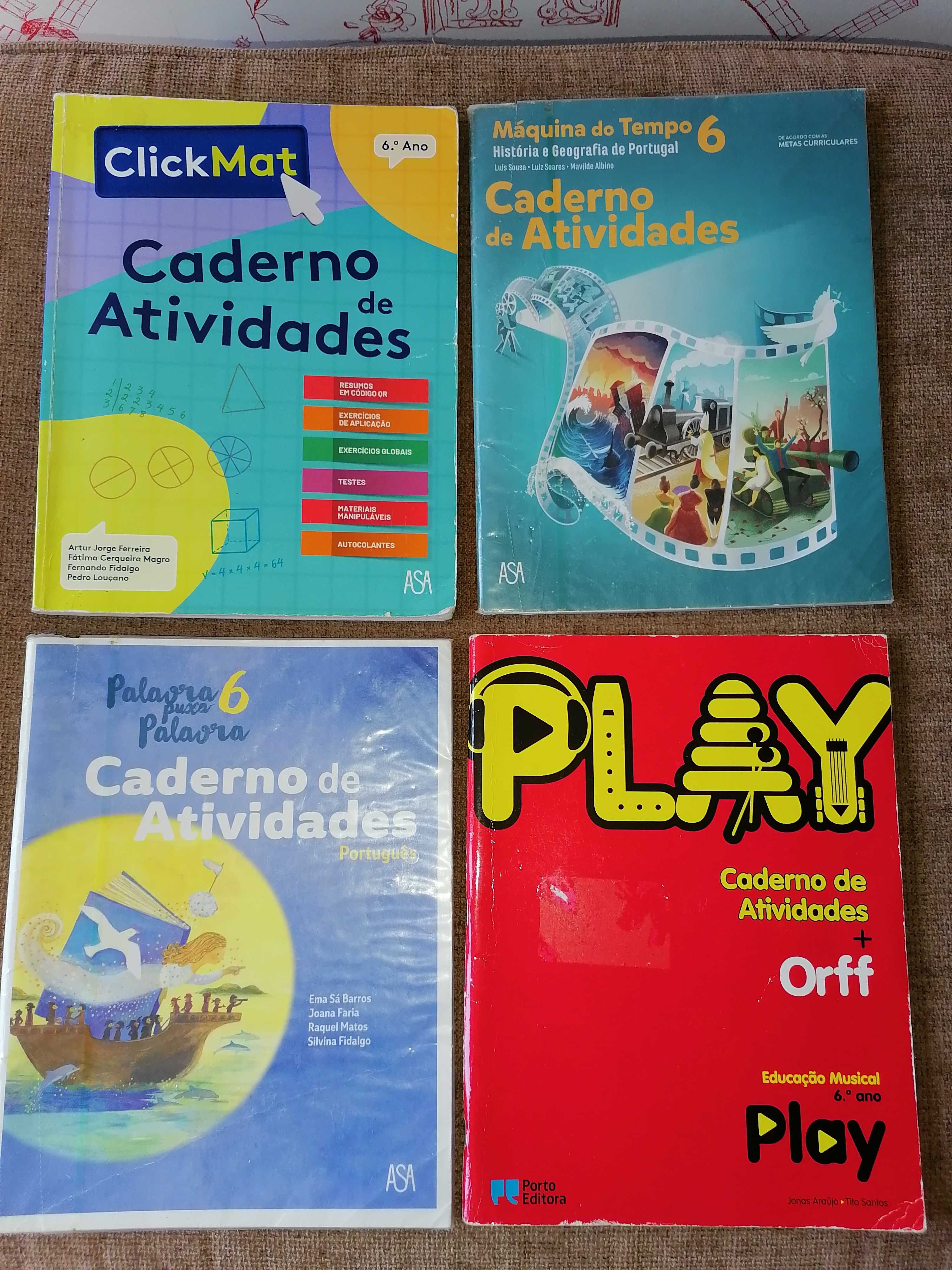 Cadernos de atividades/de Perguntas das disciplinas 5.º/ 6.ºAno