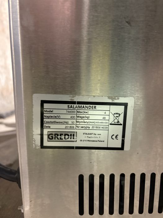 Gredil Salamander elektryczny opiekacz  grill