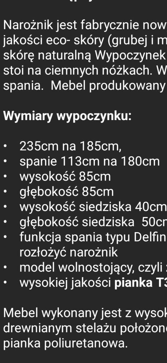Nowy narożnik z funkcją spania