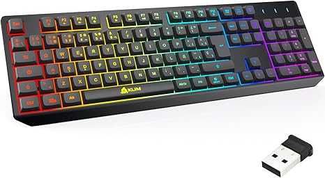 Klawiatura do gier KLIM Chroma bezprzewodowa, membranowa RGB ES