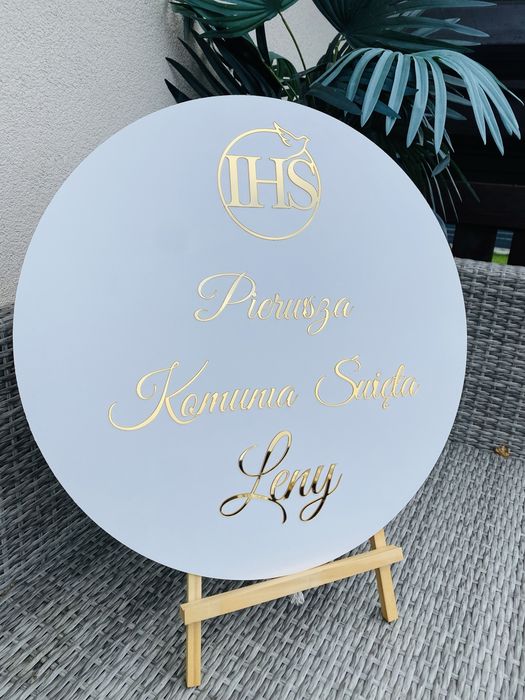 Tablica pierwsza komunia leny