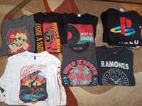 Zestaw 15 koszulek muzyka retro Guns N Roses Ramones S M L XL całość