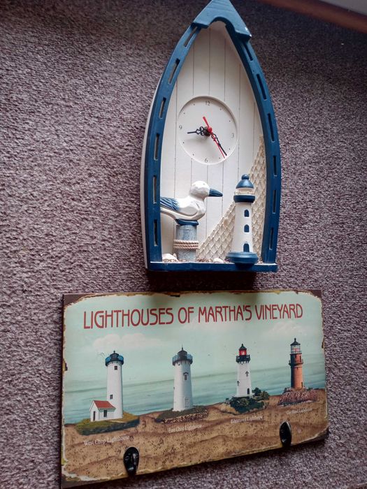 zegar i wieszak marynistyczny