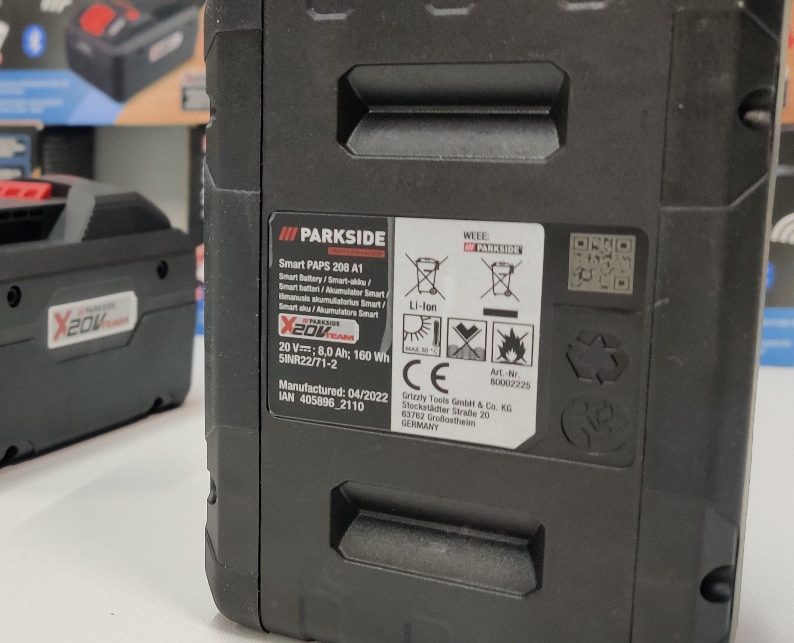 НОВ ОРИГИНАЛ аккумулятор Parkside PAPS 208/20В/8А/батарея/акумулятор