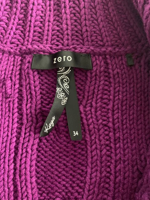 Kamizelka bolerko sweterek sweter zero 34 xs fioletowy