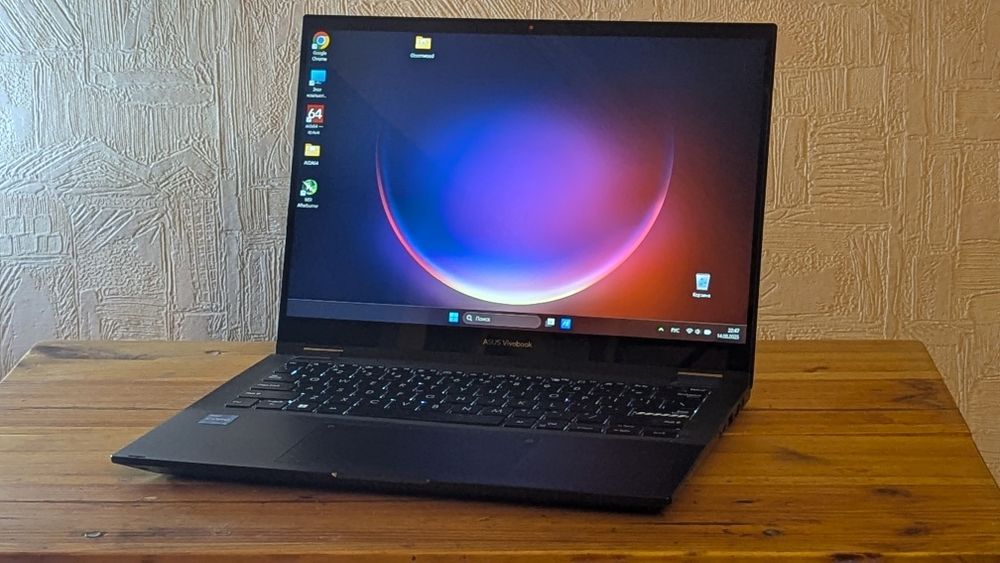 Asus s14 flip 10 ядер 1220p, м2 nvme 128gb, 8gb ram