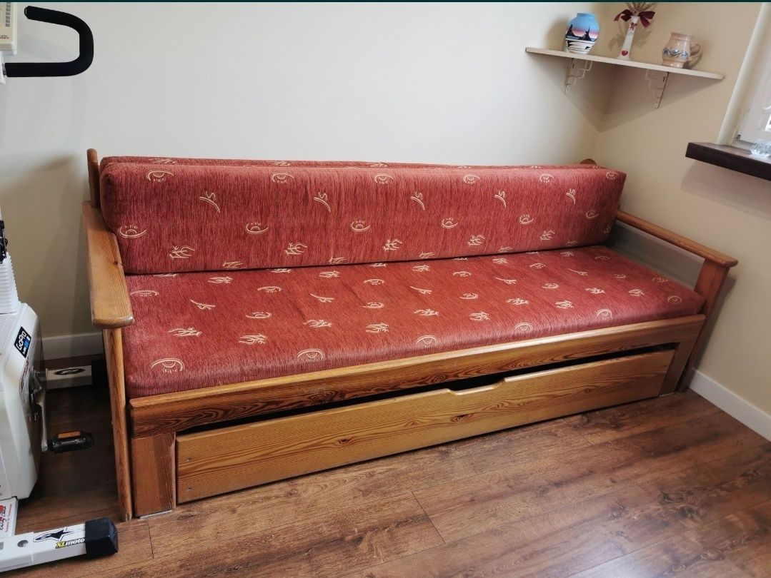 Wersalka łóżko rozsuwane kanapa sofa
lite drewno zamiana