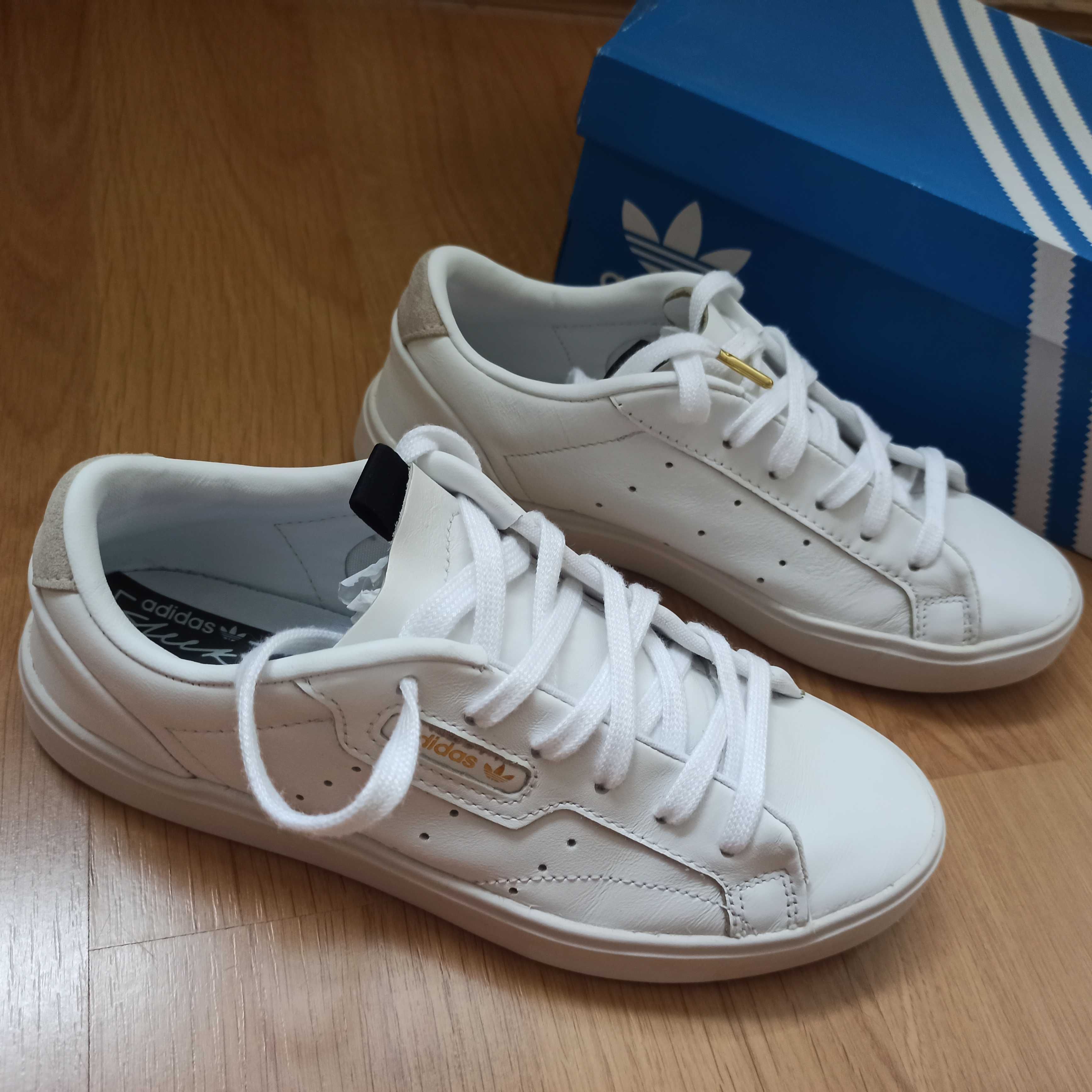 Adidas sleek w оригинал DB3258,женские жіночі кроссовки белые кожа 36