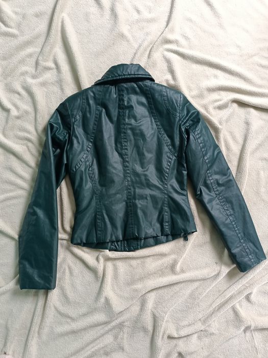 XS/S ramoneska a'la skóra kurtka ocieplana przejściowa jesienna okazja