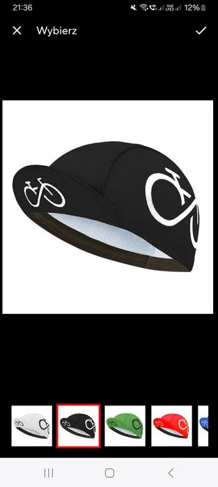 Czapka kolarska z daszkiem