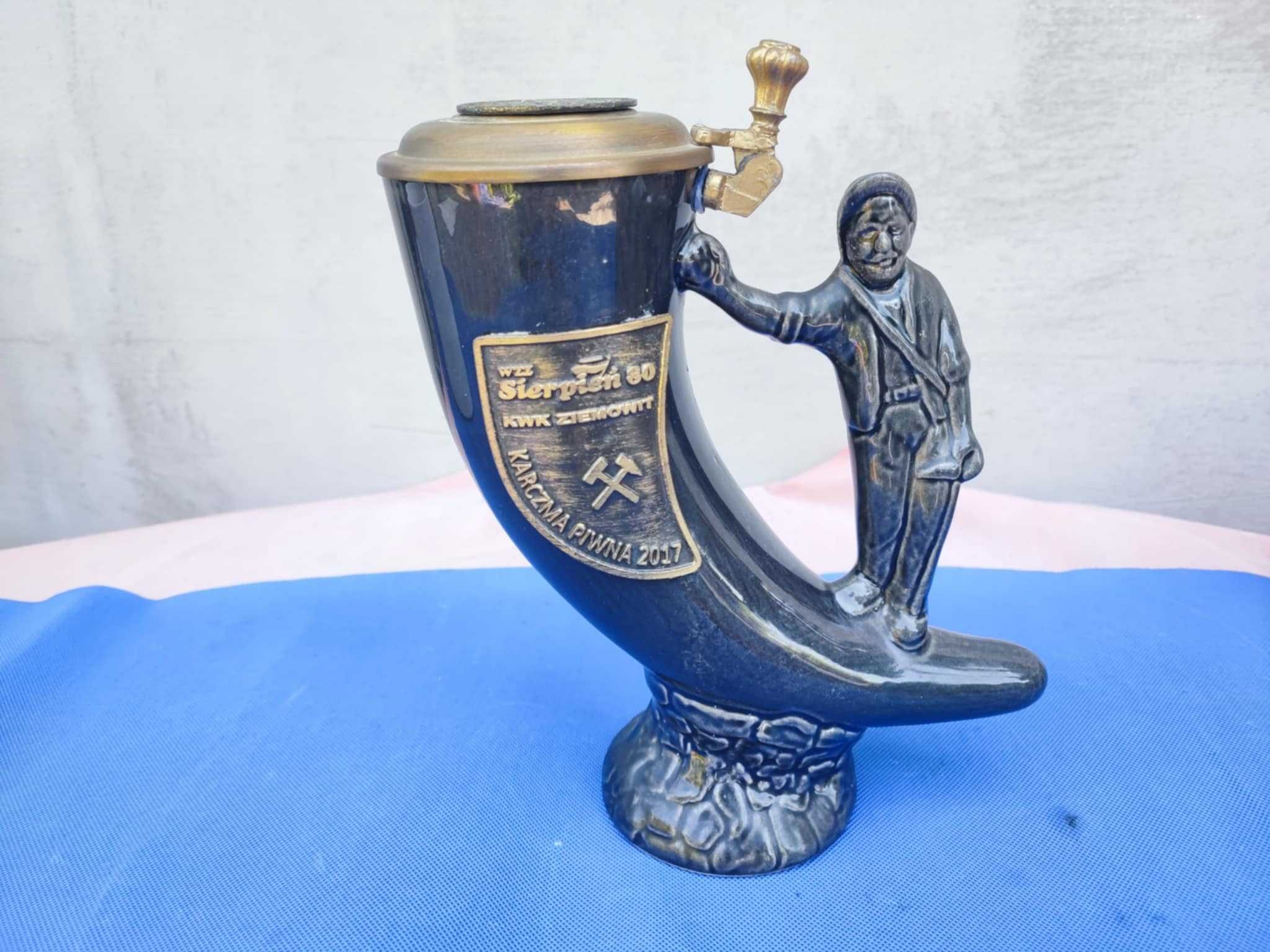 Ceramiczny kufel,róg obfitości,KWK Ziemowit 2017 r.karczma piwna