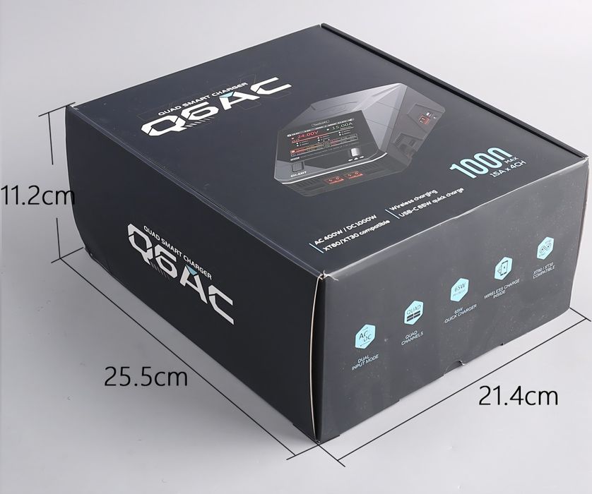 Carregador de bateria de lítio Q6AC 1-6S DC1000W 15A