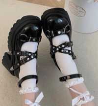 Туфли лаковые на каблуке в стиле Лолита 37-39 р