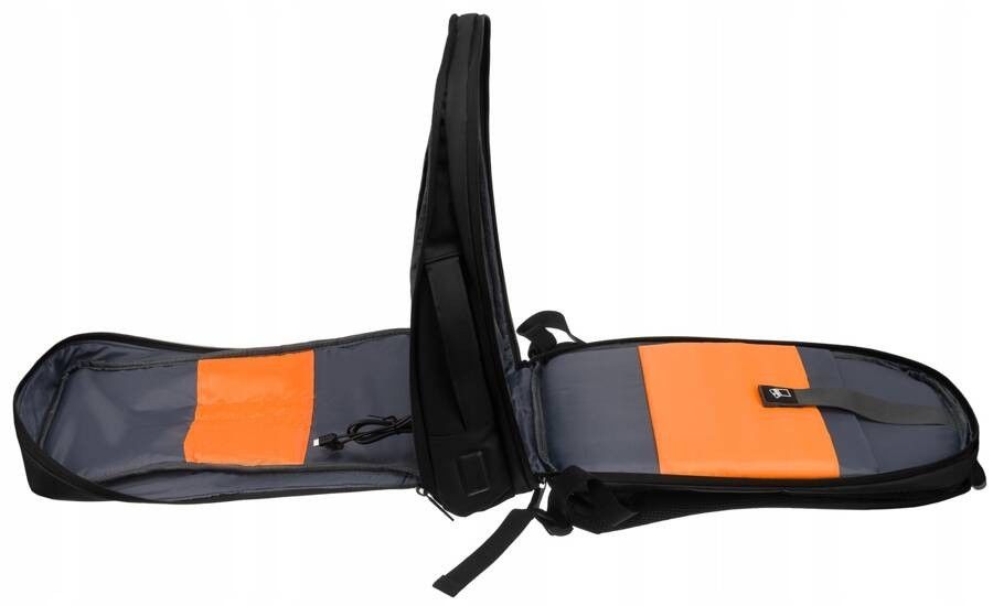 duży, pojemny plecak z portem usb i miejscem na laptopa - peterson