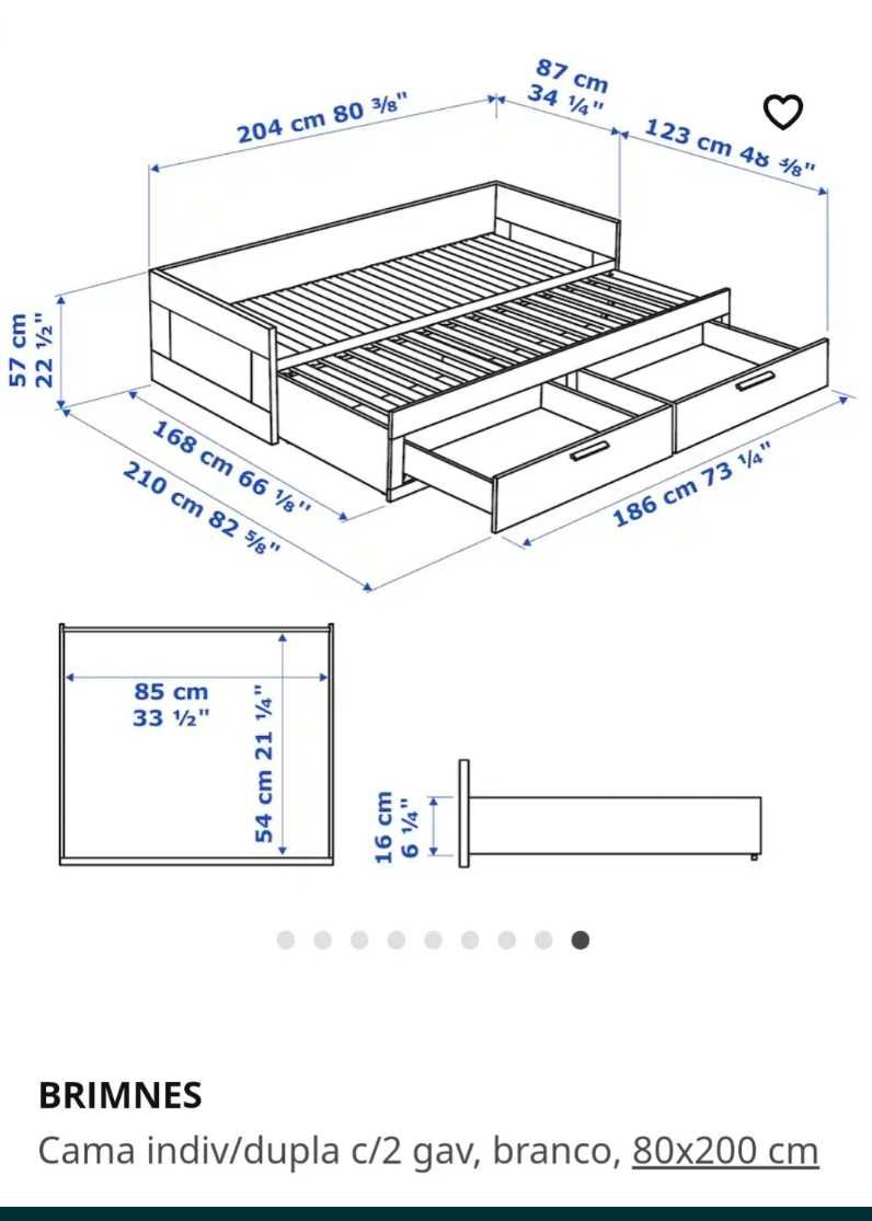 Cama Brimnes IKEA ( como nova)