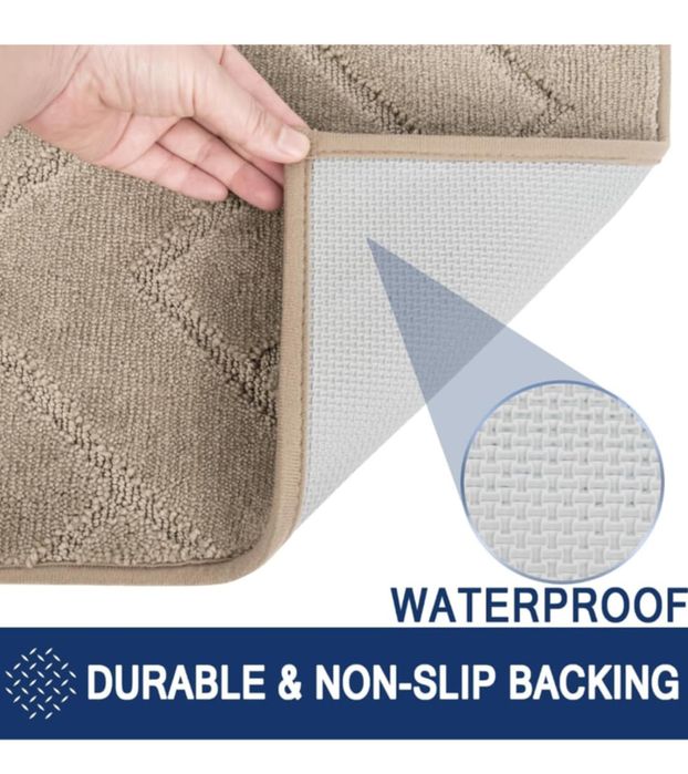 Wycieraczka pod drzwi, antypoślizgowa 80x175 cm beżowa