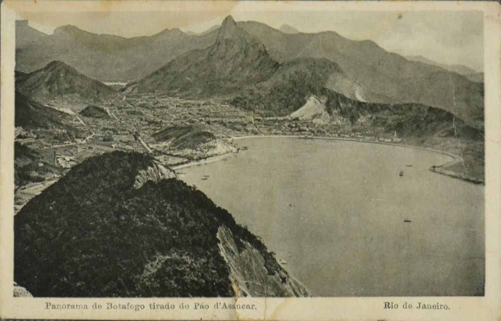 Postal Panorama de Botafogo tirado do Pão d’Assucar, Rio de Janeiro