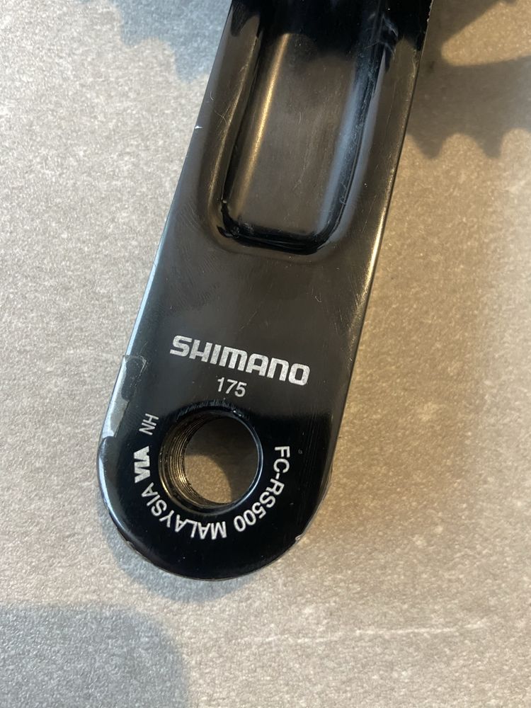 Mechanizm korbowy Shimano FC-RS500, zębatki 50-34t 175mm