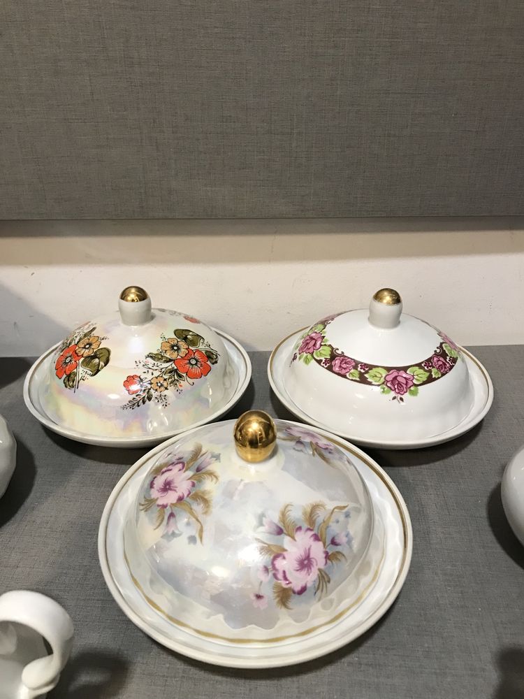 Посуда ссср, масленка, соусник, сахарница, солонка