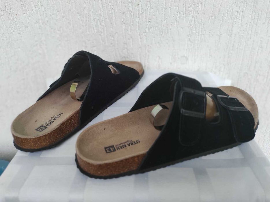 Шлепки кожанние,ортопедические по типу Birkenstock Sfera Men р.42-43,