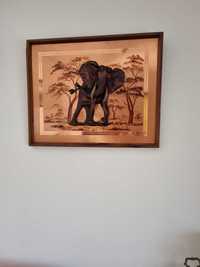 Quadro elefante Africano em cobre