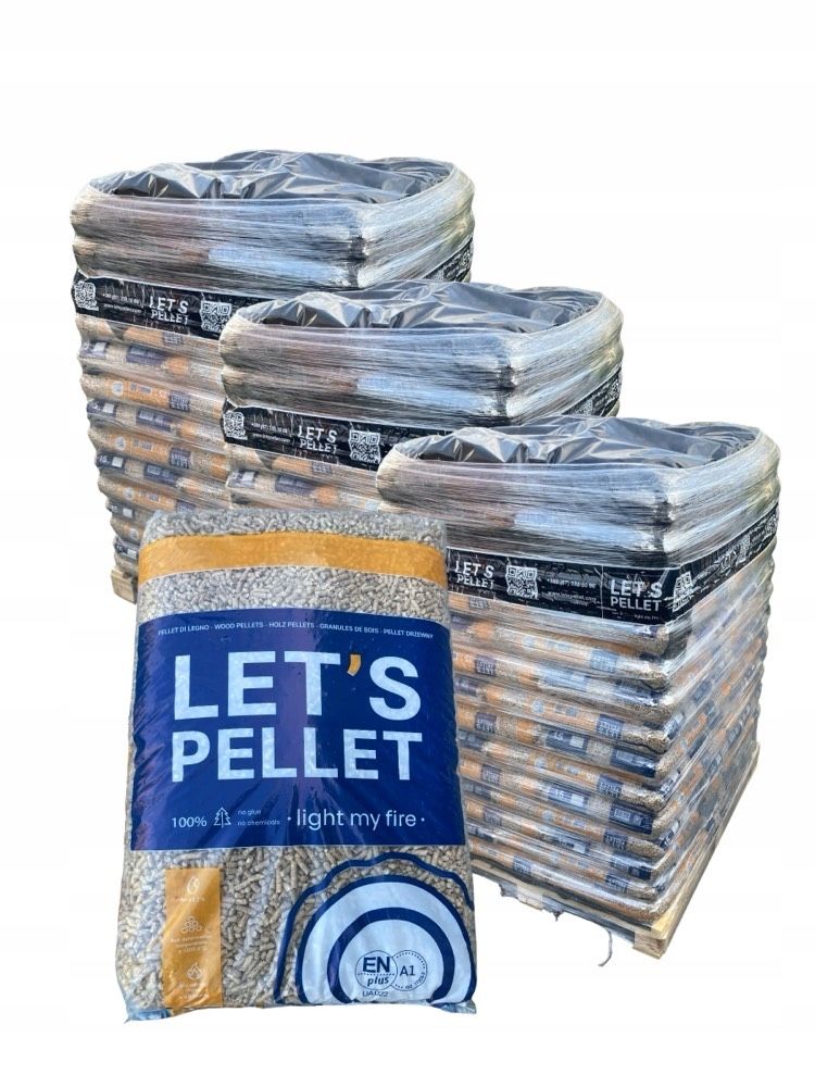 Pellet Certfikowany LET'S PELLET 100% Sosna Sosnowy Pelet Czysty