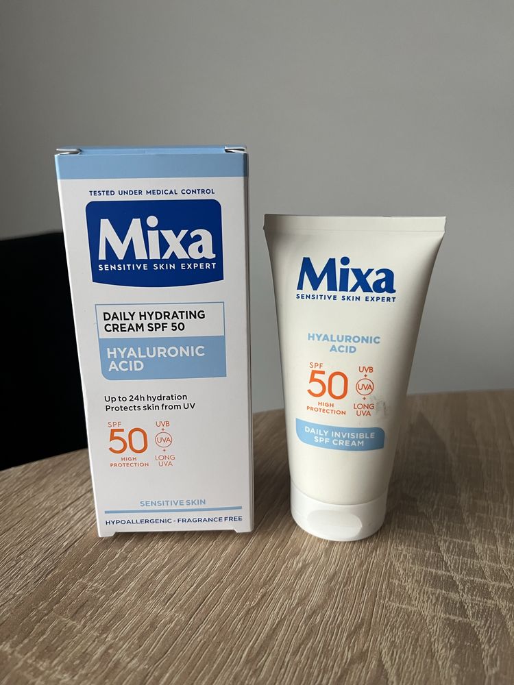 MIXA spf50 krem nawilżający z kwasem hialuronowym 50ml krem do twarzy