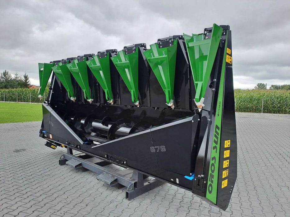 Oros Oros SUN 676 6 rzędowy, Nowe Przystawki do zbioru Słonecznika  Przystawka do slonecznika