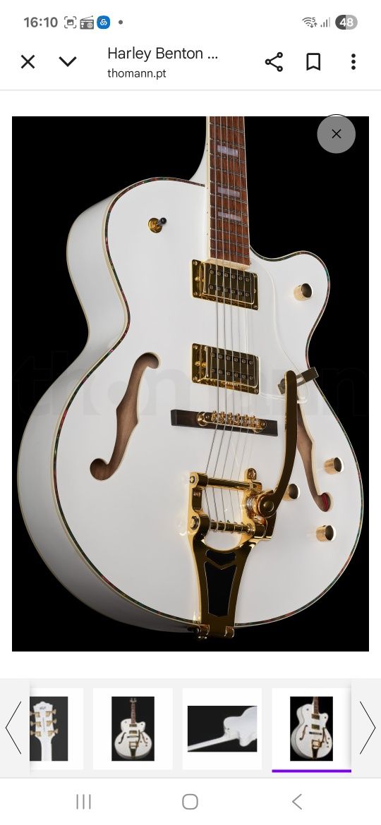 Guitarra Eléctrica Harley Benton Hollow Body Big Tone V