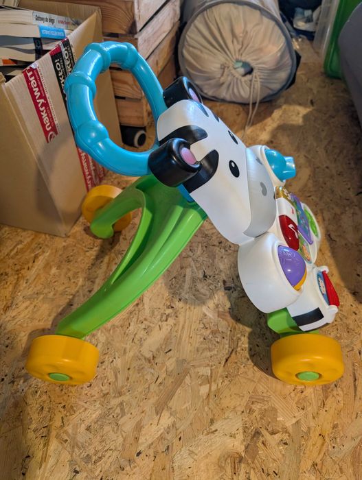 Pchacz jeździk chodzik zeberka Fischer Price działający