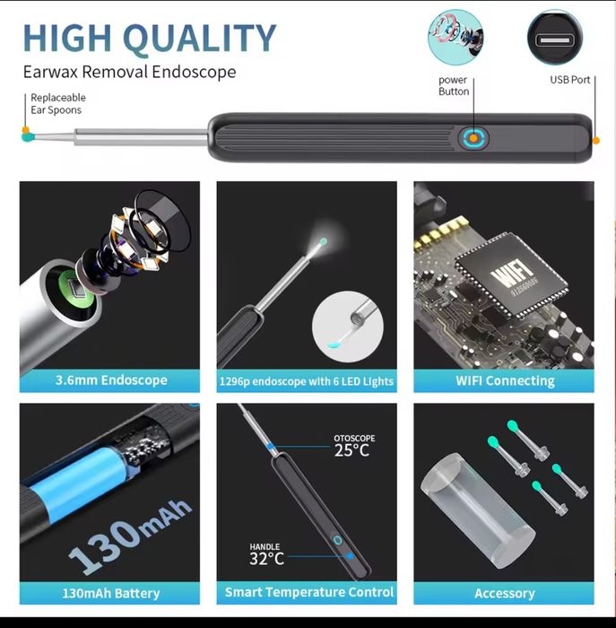 Bezprzewodowy otoskop NE3