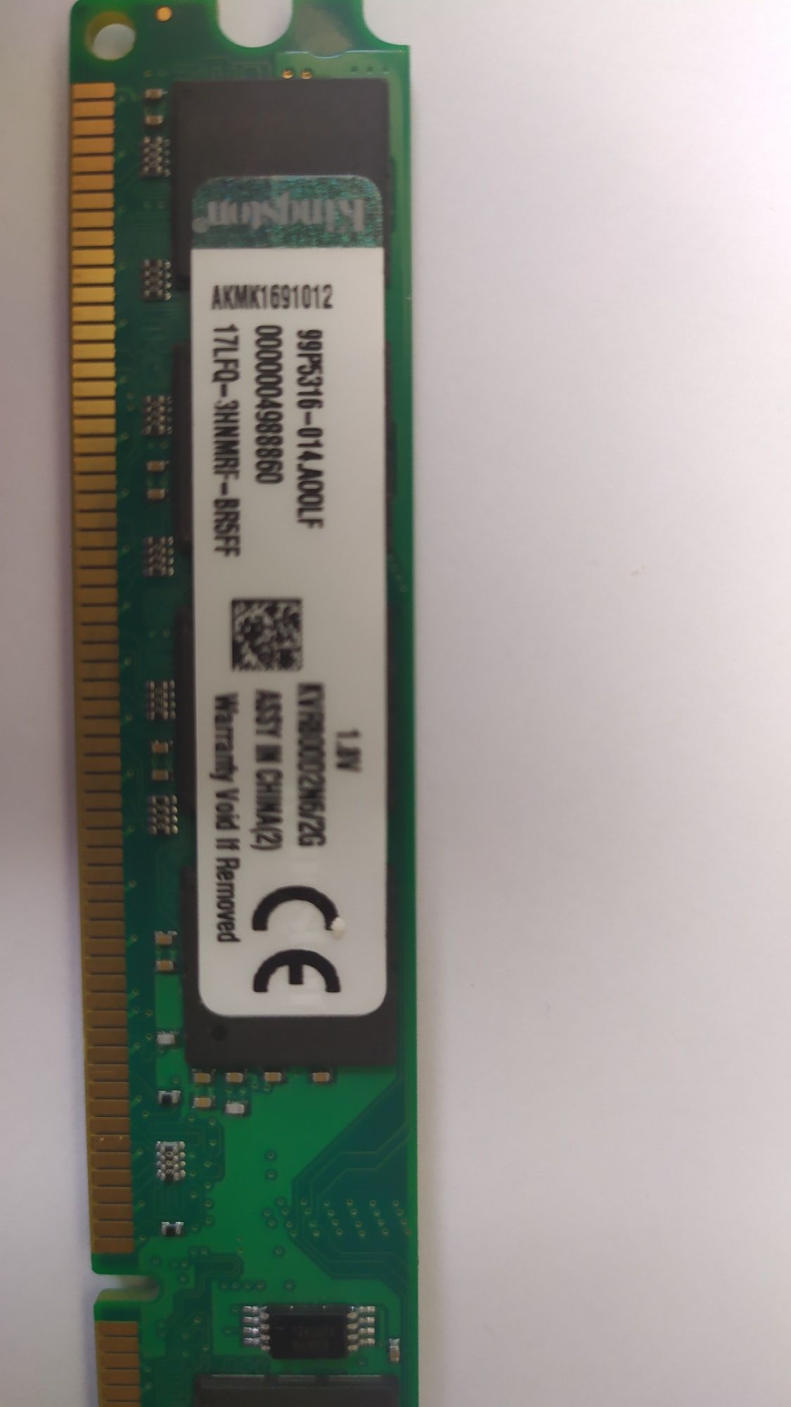 Memória RAM DDR2 KINGSTON KVR800D2N6/2G (1 x 2 GB - 800 MHz - CL 6 - V