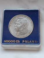 moneta 50000 zł Piłsudski