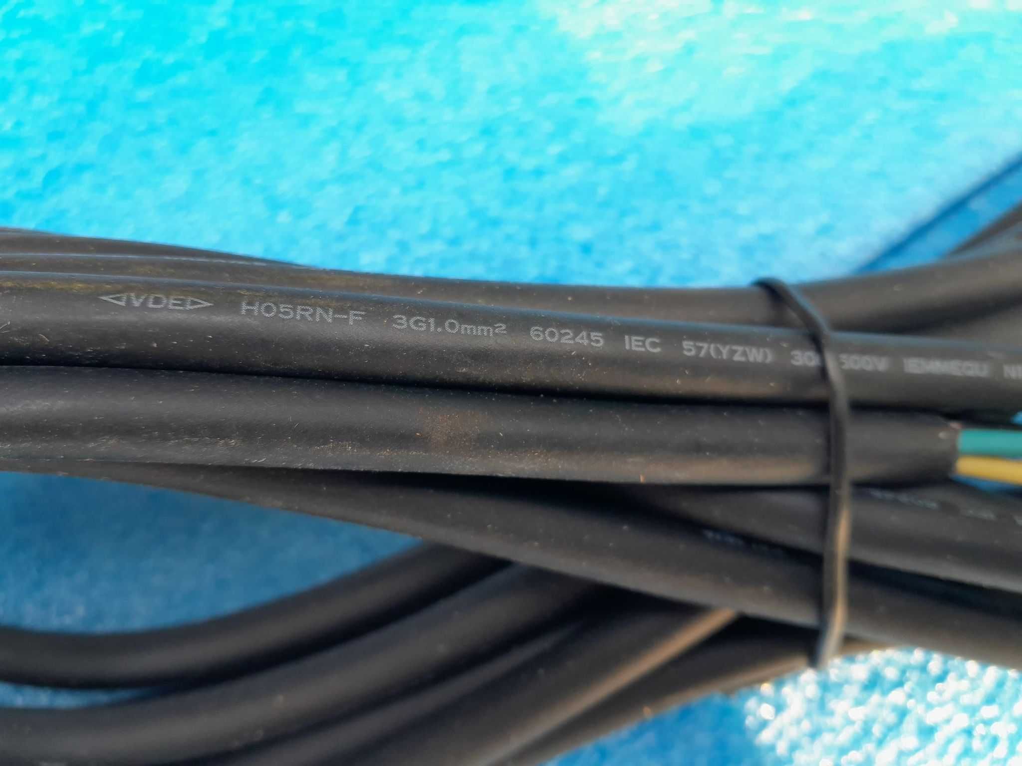Kabel przewód gumowy na przedluzacz lub zasilajacy sprzet elektryczny