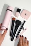 Набір косметичних кистей кисті для макіяжу chanel в рожевому футлярі