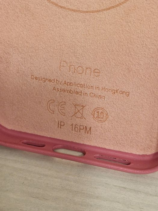 MagSafe Leather Case Iphone 16 Pro Różowy + szklo 9h GRATIS