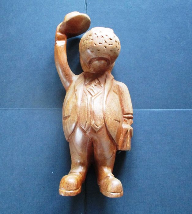 Деревянное изделие, фигура-шутка "Бегемот-Шеф фирмы", ручная работа