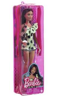 Barbie model 200 - limonkowa sukienka w groszki FBR37